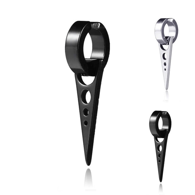 1 Pair Men Geometric Titanium Steel Ear Clips Prevent Allergy Ear Clips Male Non Piercing Jewelry Earrings