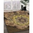 thumbnail image 3 of Ahgly Company Tapis d'Intérieur Lavable en Machine Carré Transitionnel Brun Cannelle, 4 Pieds Carré, 3 of 7