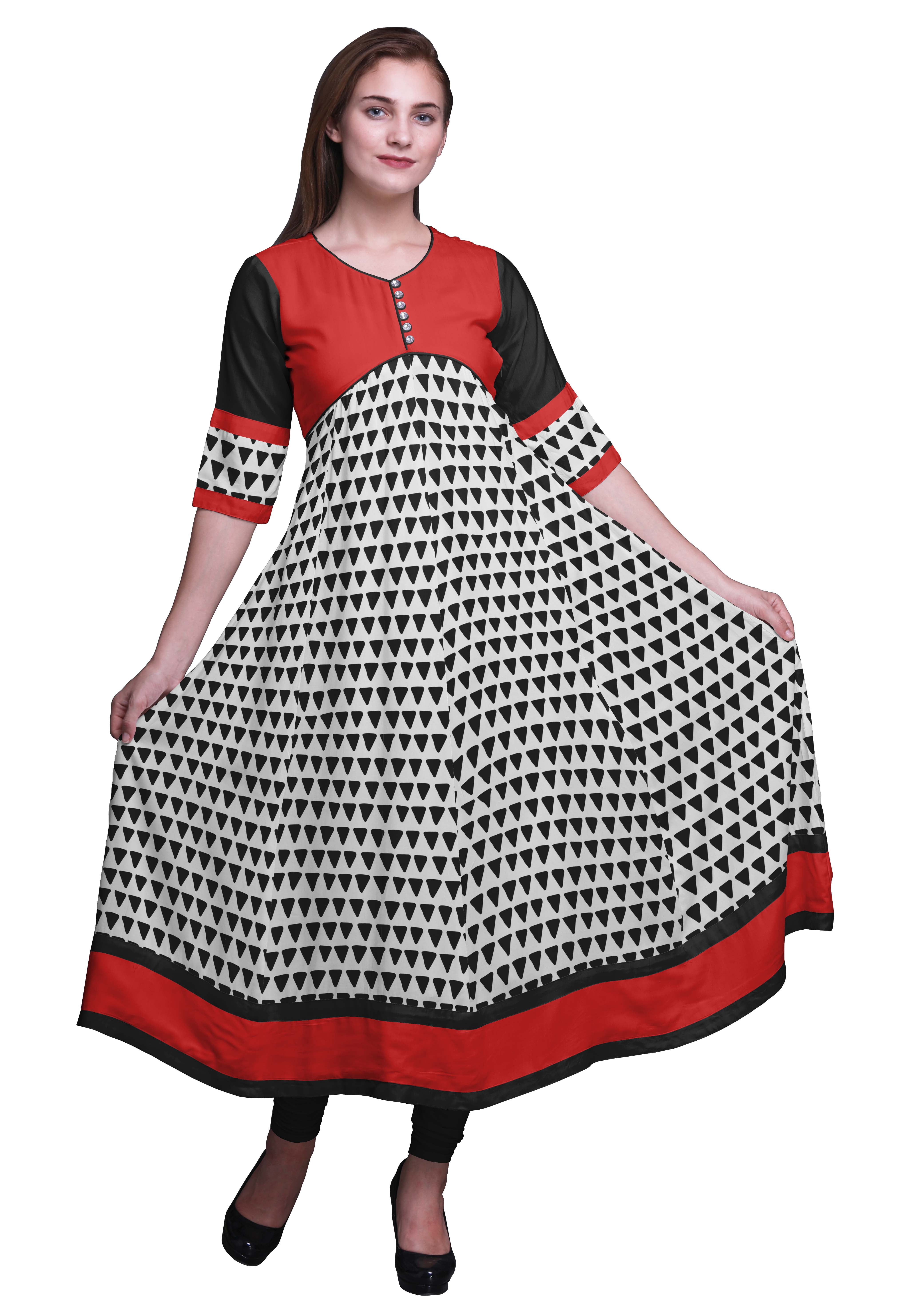 Bimba A Line Indian Kurti Printed Anarkali For Women Tunic Ethnic Kurti