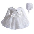 thumbnail image 1 of 0-18 m Nouveau-Né Bébé Fille Robe de Fête Baptême Bonnet Veste Robe de Princesse, 1 of 10