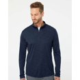 thumbnail image 1 of Lightweight Mélange Quarter-Zip Pullover, S, Collegiate Navy Melange, 1 of 2