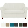 thumbnail image 1 of Subrtex Housse de Sofa en Jacquard Extensible à Rayures, 2 Pcs, 1 of 6