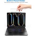 thumbnail image 4 of Wireless Touch Keyboard Case for iPad (A16) 11th Generation 11 Inch 2025, iPad 10th Generation 10.9 inch 2022 with Clear Hard PC Back & Trackpad & Backlight & 360° Rotatable & Pencil Holder, 4 of 7