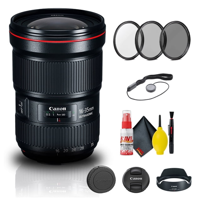 Canon EF 16-35mm f/2.8L III USM Lens (0573C002) + Filter Kit + Cap Keeper + More(International Model)