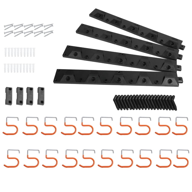 Heavy Duty Tools Hanger,64in Garage Storage System Wall Mount Tool Organizer Garden Tool Organizer Enhanced Durability