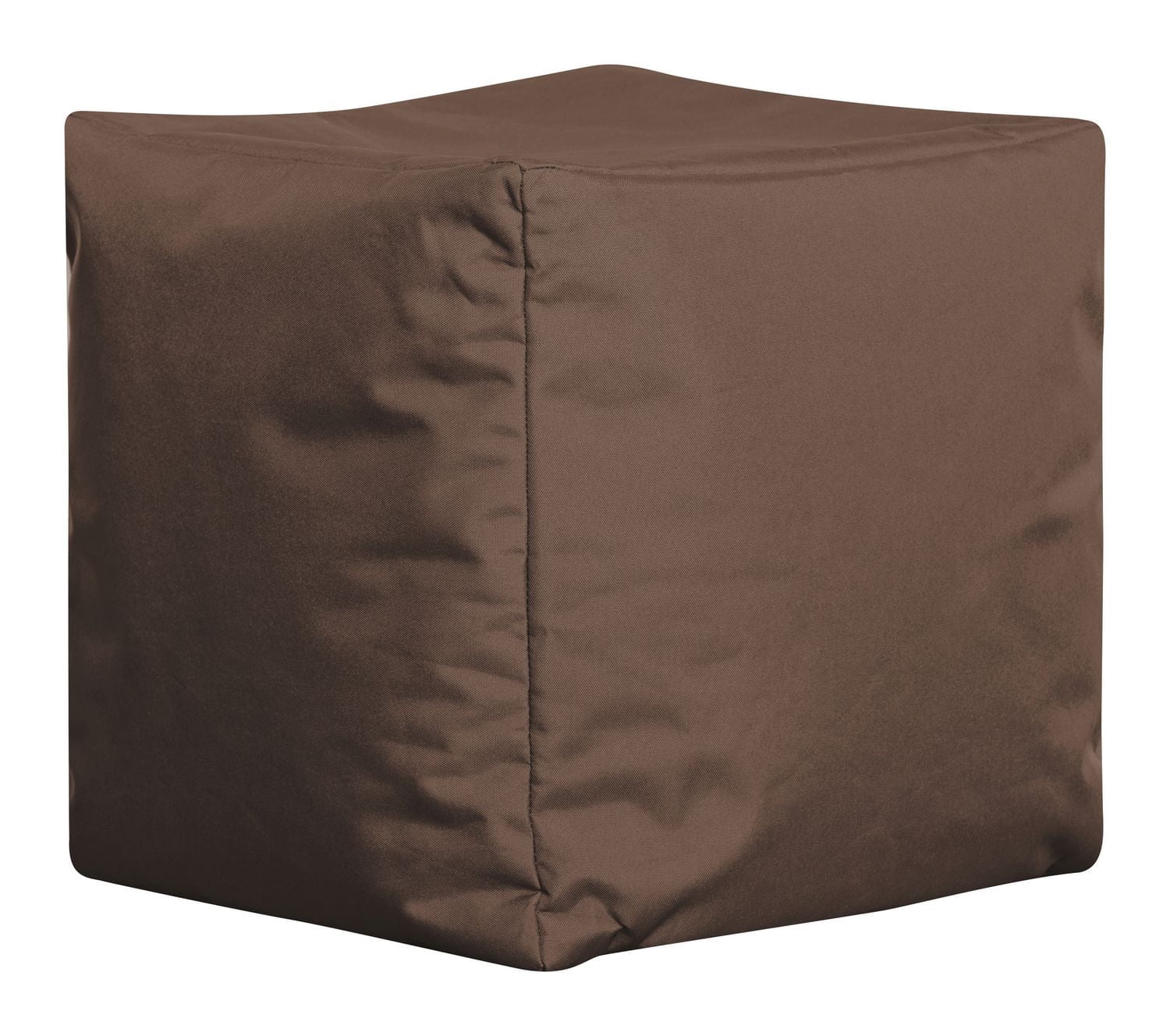 Gouchee Home Cube Brava Chocolate Pouf Ottoman – Water-Repellent Cube Bean Bag Footstool with Polystyrene Beads, Lightweight & Portable for Living Room or Dorm