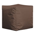thumbnail image 3 of Gouchee Home Cube Brava Chocolate Pouf Ottoman – Water-Repellent Cube Bean Bag Footstool with Polystyrene Beads, Lightweight & Portable for Living Room or Dorm, 3 of 8
