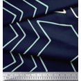 thumbnail image 2 of Soimoi Blue Velvet Fabric Arrow Symbol Printed Fabric 1 Yard 58 Inch Wide, 2 of 5