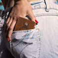 thumbnail image 2 of Card Holder Tracker Protector Leather Credit Slim Cash Coin Case Portable Keychain Bag Gift Work Housekeeper Accessories Brown, 2 of 9