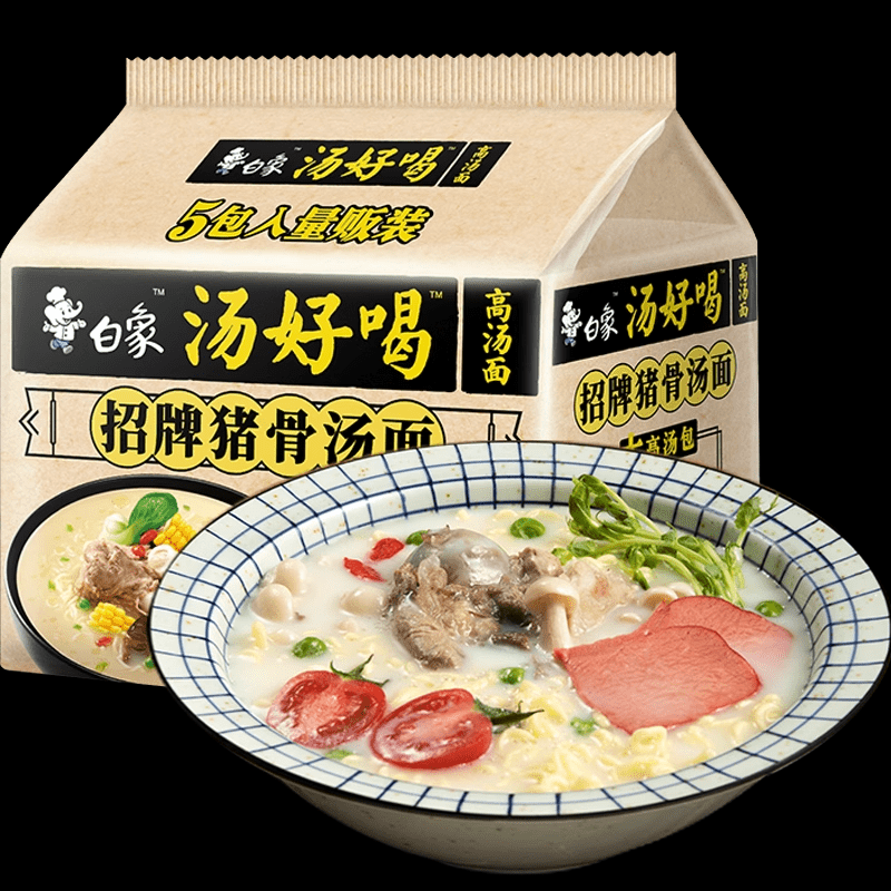 Saveur artificielle de soupe d'os de porc de nouilles instantanées BaiXiang