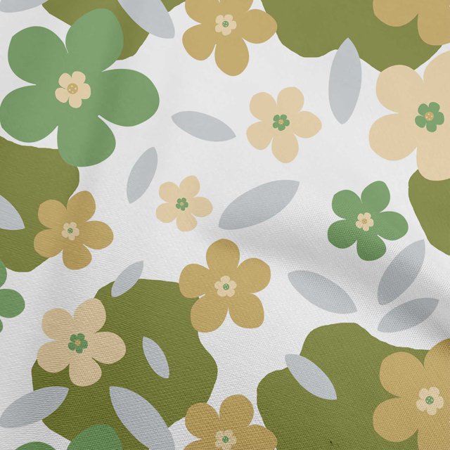 oneOone Georgette Viscose Green Fabric Floral Sewing Craft Projects Fabric Prints By Yard 42 Inch Wide