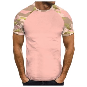 LUOGENLI T-shirts pour Homme pour Hommes T-shirts Décontractés Mode Imprimé Camouflage Col Rond Manches Courtes T-Shirt T-shirts pour Homme T-Shirt Graphique Drôle Vêtements d'Été T-shirts pour Hommes T-shirts Graphiques Pêche Saint-Valentin TTTG