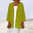 thumbnail image 1 of Mefallenssiah Cardigans pour Femmes Été Automne Couleur Unie Cardigan Manches Longues Blouse Décontractée Ample, 1 of 1