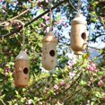thumbnail image 2 of Generic Wooden Hummingbird House, Sparrow Hummingbird Finch House, Wooden Humming Bird Nest with Hemp Ropes (#A,1pc), 2 of 8