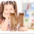 thumbnail image 4 of Wooden English Letter Savings Can with Transparent Glass Front for Coin Storage, 4 of 6