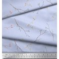 thumbnail image 2 of Soimoi Polyester Crepe Fabric Leaves & Buds Flower Fabric Prints by Yard 52 Inch Wide, 2 of 3