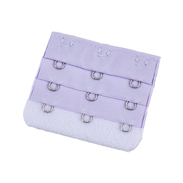 fastboy Extension Strap Bra Extender Buckle 3 Hook Women Accessories Practical Elastic Multicolor Clips Tight 3 Rows Underwear light purple