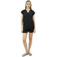 thumbnail image 3 of Bimba Pyjama 2 Pcs pour Femmes à Boutons Pêche Chemise et Short Robe de Nuit-16, 3 of 10
