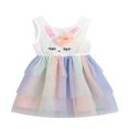 thumbnail image 1 of MesaSe Robe de Pâques Sans Manches en Maille pour Bébé Filles Contraste Couleur Pailletée Bunny une-Pièce Robe d'Été Rose 3-4 Ans, 1 of 8