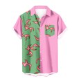 thumbnail image 1 of Chemises à Manches Courtes pour Hommes Mode Décontractée Col Rabattu Impression Hawaïenne Manches Courtes avec Poches Cardigan Chemise à Boutons Hauts Blouse Chemises Hommes Manches Courtes, 1 of 5