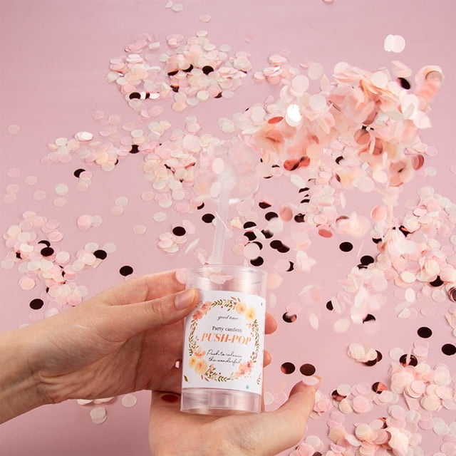 Poppers à Confettis Colorés pour Fêtes - Lot de 2 avec Confettis Rouges, Bleus et Roses pour Anniversaires, Remises de Diplômes et Célébrations
