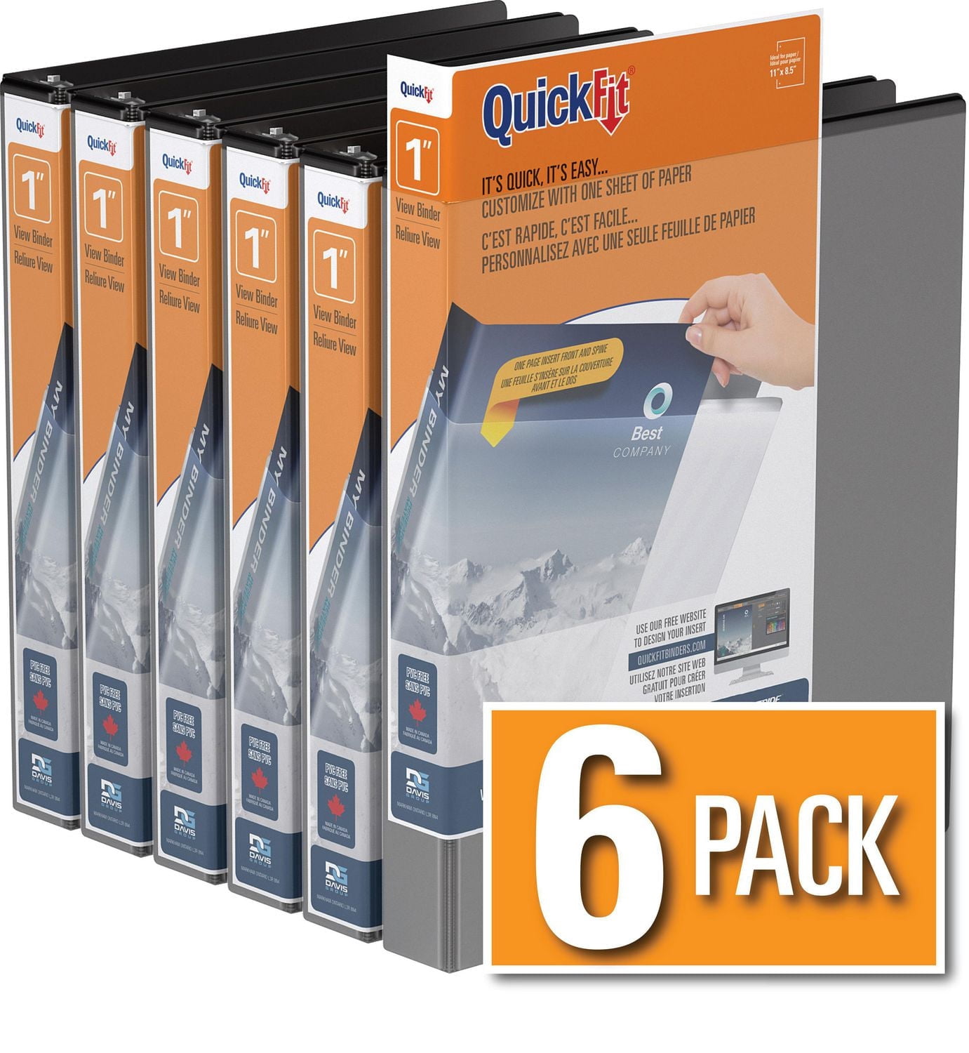 Reliure à anneaux View QuickFitMD 1 po AD