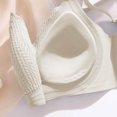 thumbnail image 4 of VEKDONE Woman's Embroidery Back Buckle Thin Style Ventilate Bra Without Steel Rim White L, 4 of 5