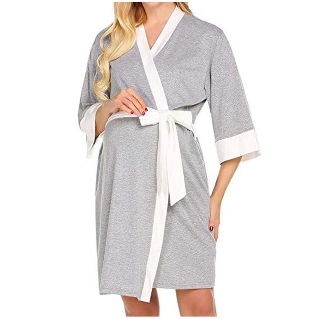 Up to 60% OFF,Maternity Robes, Nursing Home Wear, Soft Terry Fabric, Color Matching, Postpartum Comfort, Easy Nursing Access, Quick Dry, Breathable, for Mom, Maternity Sleepwear,Sopatenor