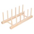 thumbnail image 1 of Bamboo Dish Plate, Dish Rack Pine Wood Environmental Friendly Lightweight Portable  For Kitchen For Dinning Room 5 Grids 23cm,5 Grids 28cm,3 Grids 18cm, 1 of 8