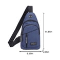 thumbnail image 3 of SDNall Sac à Dos Bandoulière Polyvalent avec Sangle de Poitrine, Trou de Sangle de Main pour Téléphone Ajustable, Sac de Randonnée Léger pour les Déplacements Quotidiens et les Voyages en Plein Air, 3 of 6