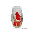thumbnail image 3 of Décoration En Verre Oblong Craquelé À Led (Cardinal Sur Boîte Cadeau), 3 of 3