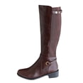 thumbnail image 2 of EGNMCR Bottes d'Hiver pour Femmes Bottes d'Hiver pour Femmes Chaussures à Talon Bas Confortables Extérieur Antidérapantes Extérieur Bottes Mi-Mollet, 2 of 5