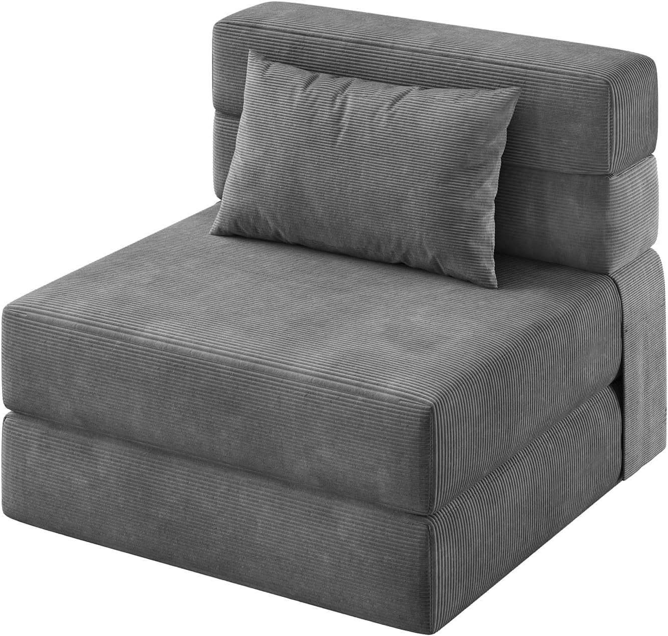 YUSAZENS 72" x 28" x 6" Folding Sofa Bed Sleeper Chair, Convertible Futon Couch with Pillow, Single Size Foldable Mattress for Living Room, Dorm, Office