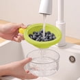 thumbnail image 2 of Small Plastic Dish Drainer Basket, 7x6x3in Reusable BPA-Free Organizer for Veggies Utensils, Space Saving Kitchen Drying Rack (Green), 2 of 6