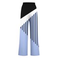 thumbnail image 3 of Pants for Women, Womens Fashionable Striped Printed Drawstring Wide Leg Pants, 3 of 4