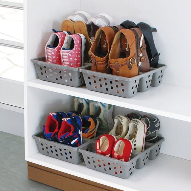 Shoe Organizer under $5! CQCYD Vertical Shoe Rack with Plastic Construction, Space Saving Organizer for Entryway Closet, Multi Layer Storage Shelf for Shoes Accessories