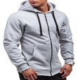 thumbnail image 3 of Men Fall Winter Hoodies Long Sleeve Tracksuit Zip Slim Hooded Coat Male Jacket Plus Size, 3 of 6