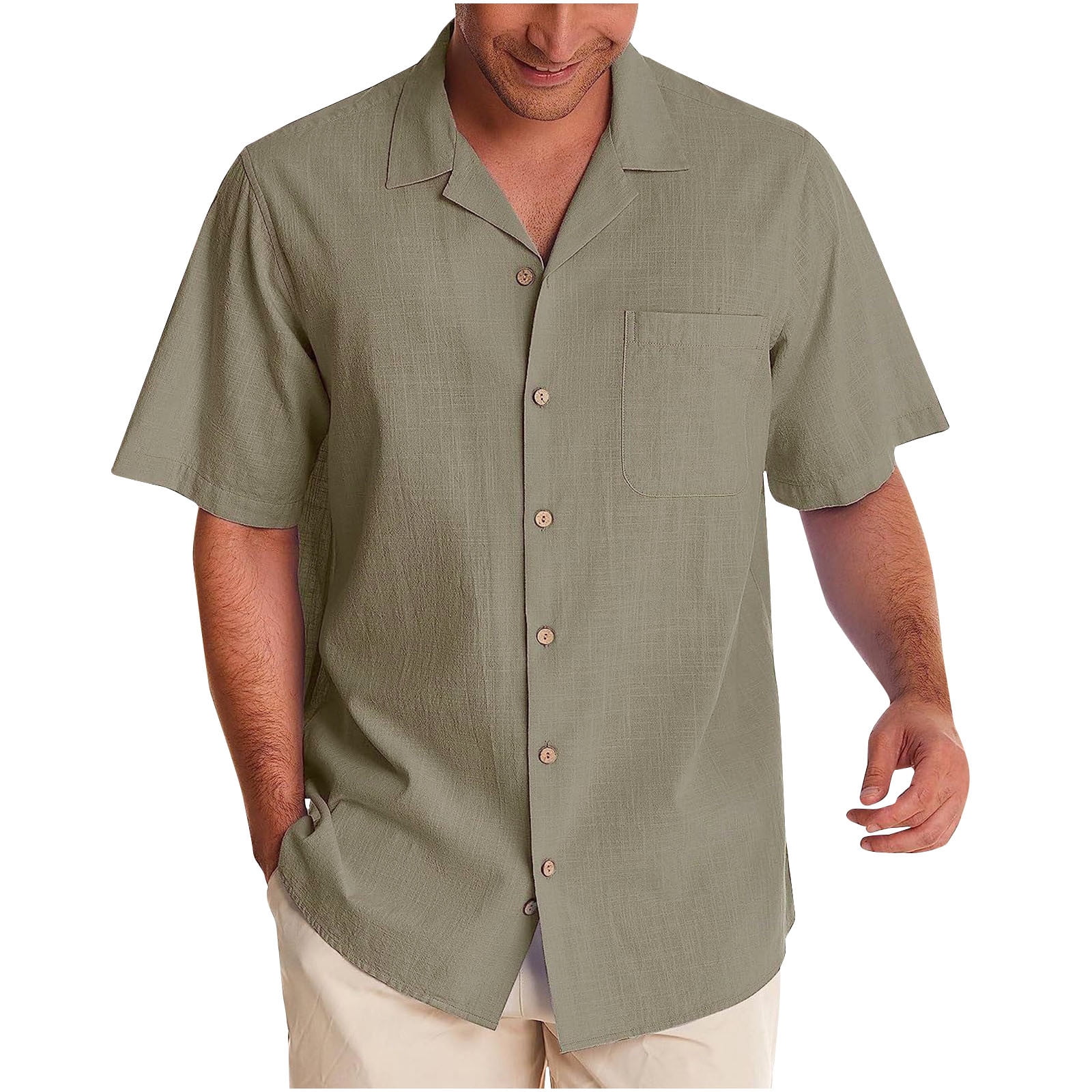 Fankiway Cardigan d'Été Britannique à Manches Courtes pour Homme, Mode, Col Rabattu, Chemise-Veste Ample Unie, Chemises pour Hommes à Manches Courtes, Chemise Décontractée à Col à Revers