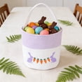 thumbnail image 1 of Easter Storage Basket Children's Party Embroidered Bunny Egg Tote Basket, 1 of 6
