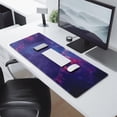 thumbnail image 4 of Cosmic-Themed Gaming Mouse Pad – Non-Slip Rubber Base, Large Size, Dazzling Galaxy Design, Stitched Edges Keyboard Mat & Desk Pad, 31.5x11.8in, 4 of 7
