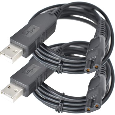 GFDYREE 2 Pcs HQ8505 Cordon de Chargeur de Rasoir Compatible avec Philips Norelco HQ8505 Série 3000 5000 7000 mg7790 mg5750 Rasoir Électrique Tondeuse à Barbe Adaptateur CA 15V Bloc d'Alimentation Cordon de Chargement 3,3 Pi