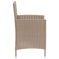 thumbnail image 3 of vidaXL Garden Chairs with Cushions 4 pcs Poly Rattan Beige, 3 of 5