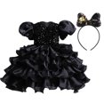 thumbnail image 1 of Robes de Princesse pour Fillettes Robe de Bal d'Anniversaire Manches Bouffantes Robe à Sequins en Tulle + Bandeau, 1 of 4