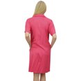 thumbnail image 4 of Bimba Chemise de Nuit Pêche à Col Cranté pour Femme avec Poches Robe-12, 4 of 6