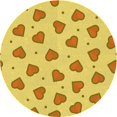 thumbnail image 1 of Ahgly Company Machine Washable Indoor Round Transitional Banana Yellow Area Rugs, 6' Round, 1 of 7