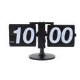 thumbnail image 1 of Flip Desk Clock Retro Digital Mechanical Battery Powered 12 Hours Quiet Automatic Page Turning Clock with Extended Rod for Living Room Office Study Commercial Space, 1 of 7