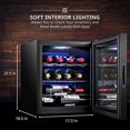 thumbnail image 4 of Ivation 12 Bottle Compressor Wine Cooler Refrigerator W/Lock, Black, 4 of 7