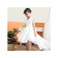 thumbnail image 4 of Girls Dress Princess Hi-lo Off White Pearl Pageant Dancing Ball 7 Years, 4 of 6