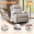 thumbnail image 4 of Lnsenfin Manual Small Recliner Chair for Small Spaces Linen Living Room,Beige, 4 of 6