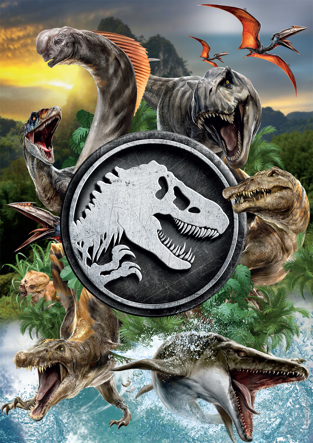 Buffalo Games Jurassic World Rebirth Puzzle de 500 pièces imbriqué pour adultes de 14 à 99 ans